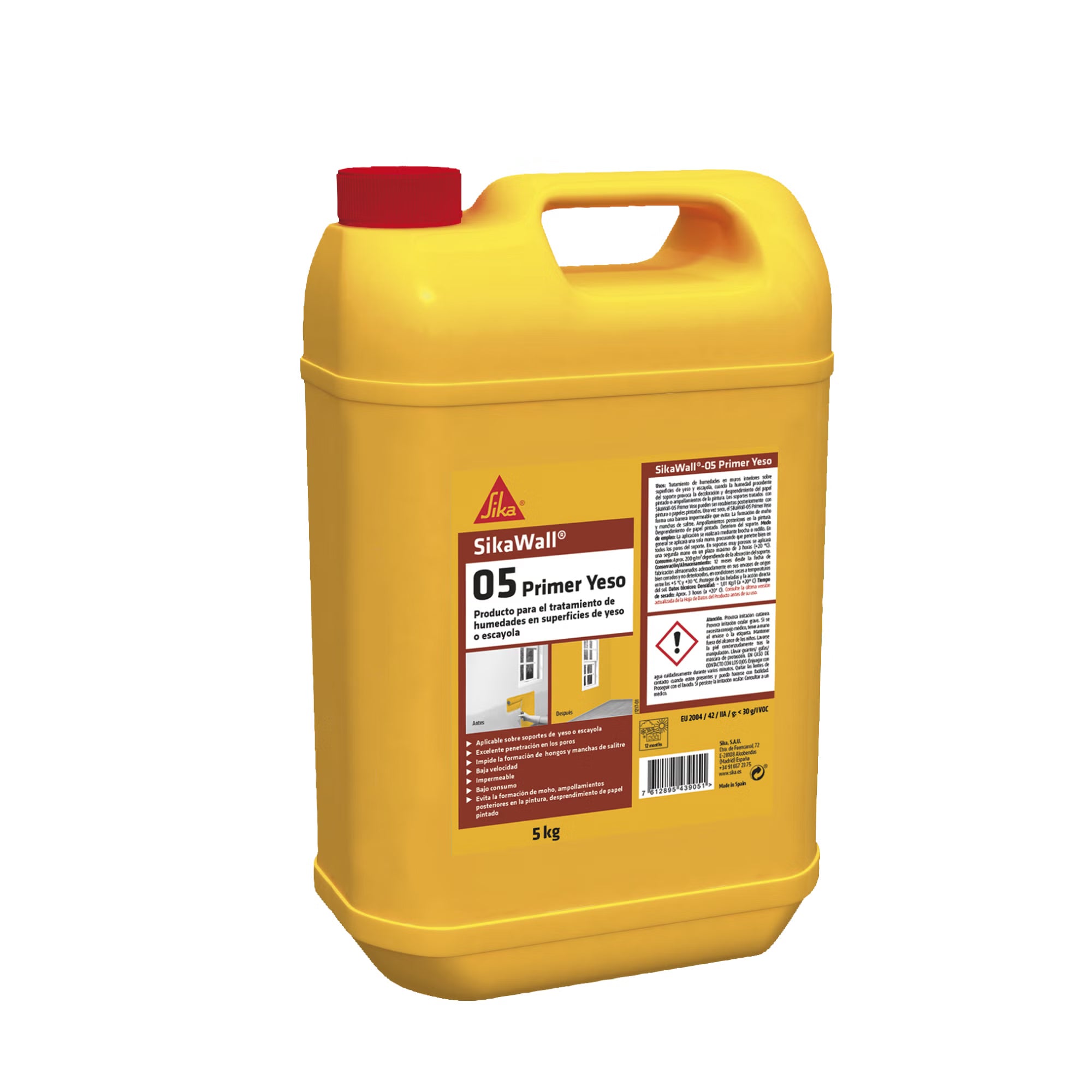 Sika SikaWall-05 Primer Yeso imprimación para yeso en garrafa de 5 kg